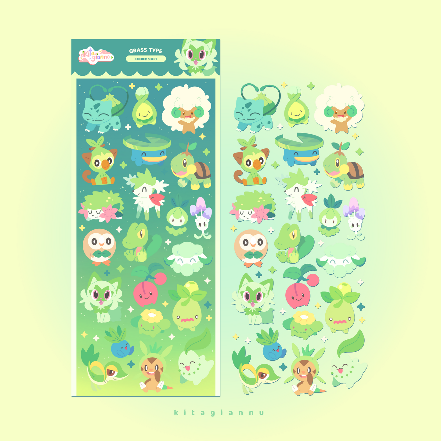 Grass Type | Sticker Sheet [PRE-ORDER]