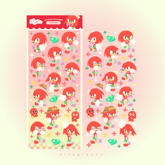 Knuckles the Echidna | Sticker Sheet [PRE-ORDER]