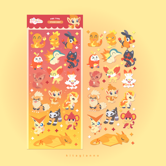 Fire Type | Sticker Sheet [PRE-ORDER]