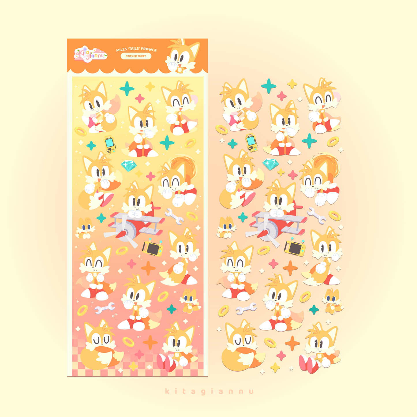 Miles ‘Tails’ Prower | Sticker Sheet [PRE-ORDER]