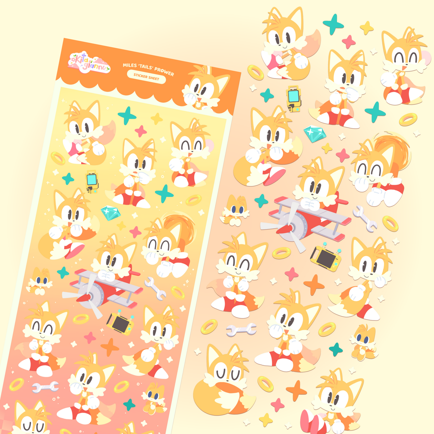 Miles ‘Tails’ Prower | Sticker Sheet [PRE-ORDER]