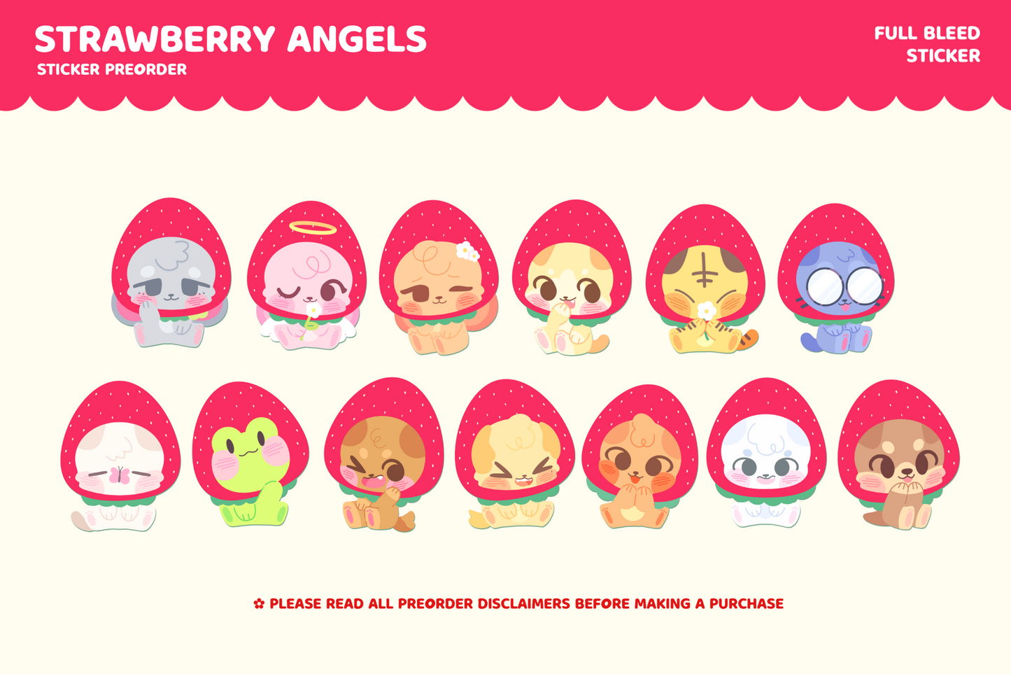 Strawberry Angels | Stickers [PRE-ORDER]