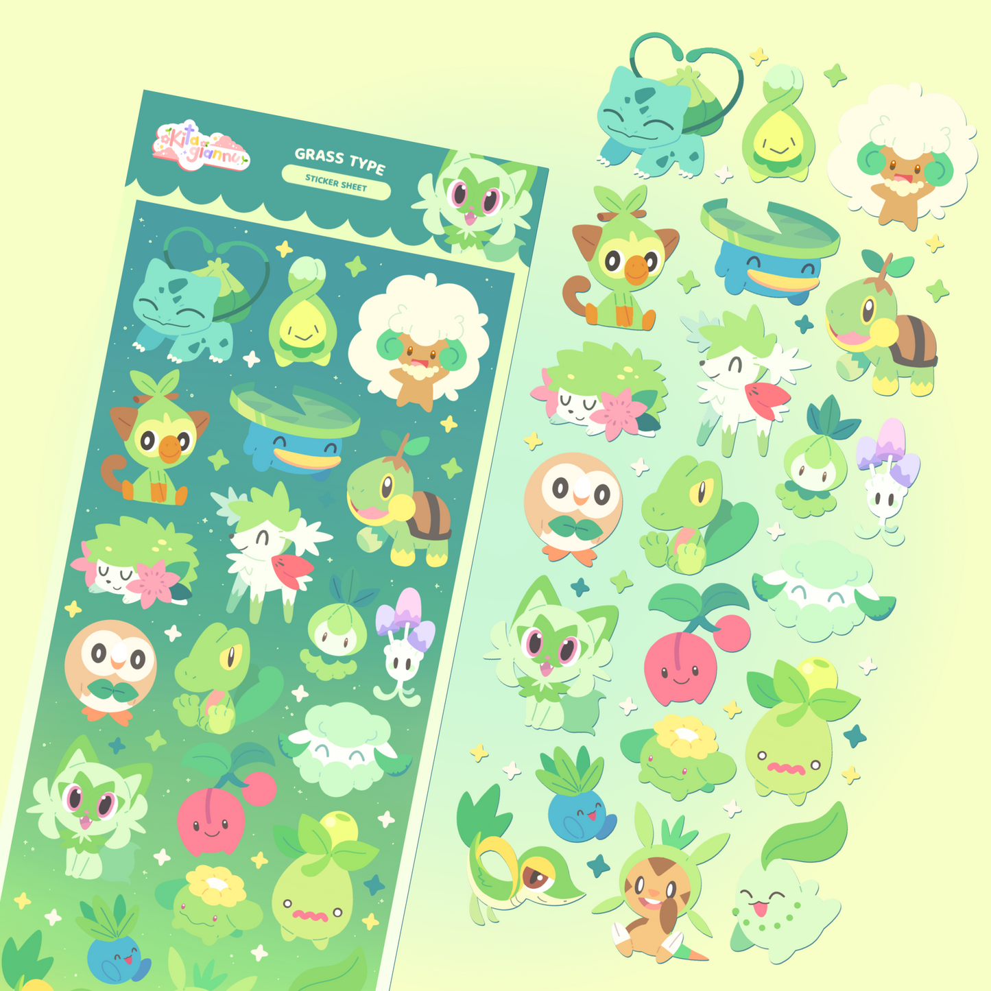 Grass Type | Sticker Sheet [PRE-ORDER]